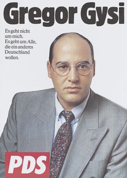 Wahlplakat der PDS zur Bundestagswahl 1990